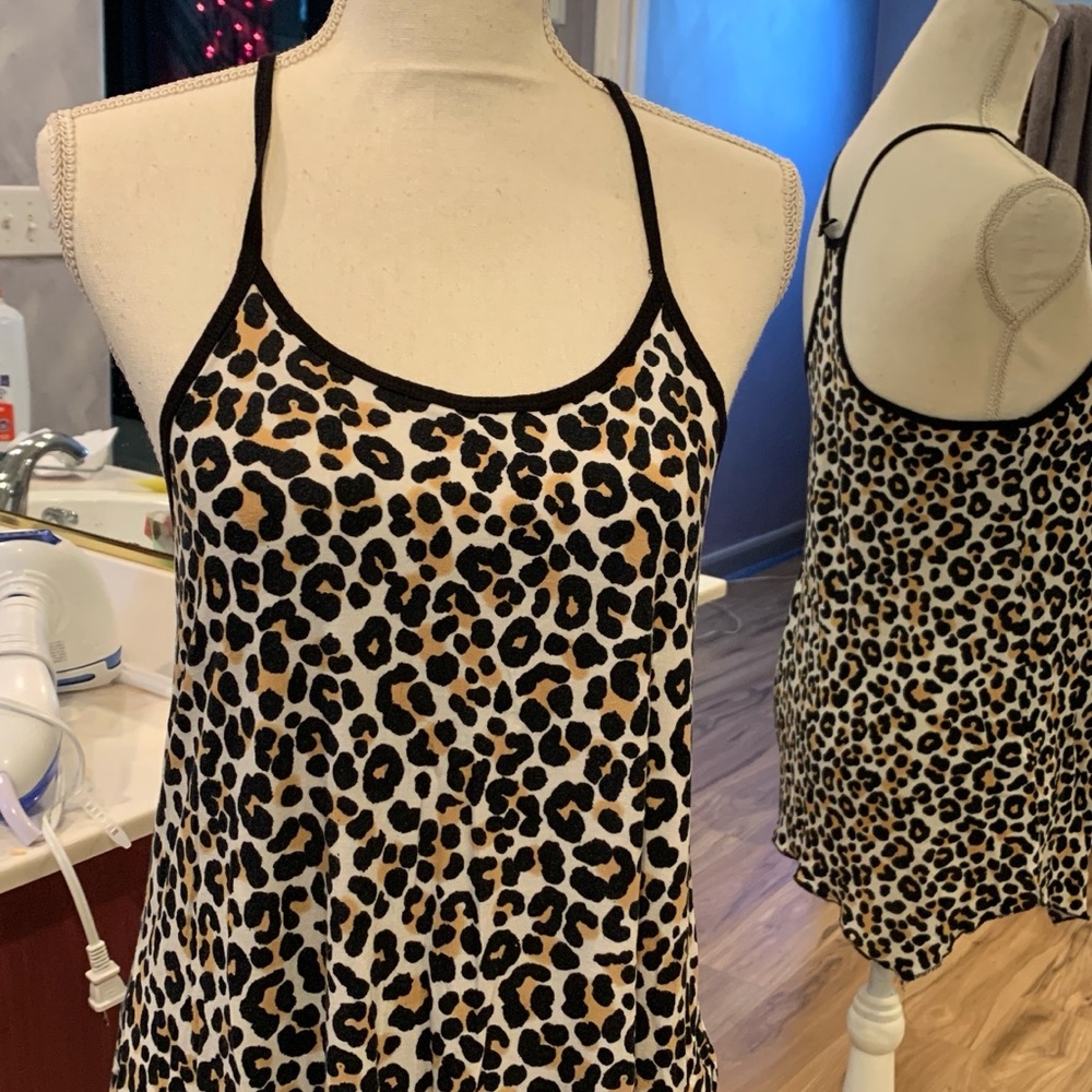 H&M Black and White Animal Print Top